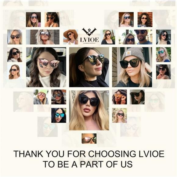 Sunglasses for Women, Polarized Oversized Vintage Eyewear -  UV Protection